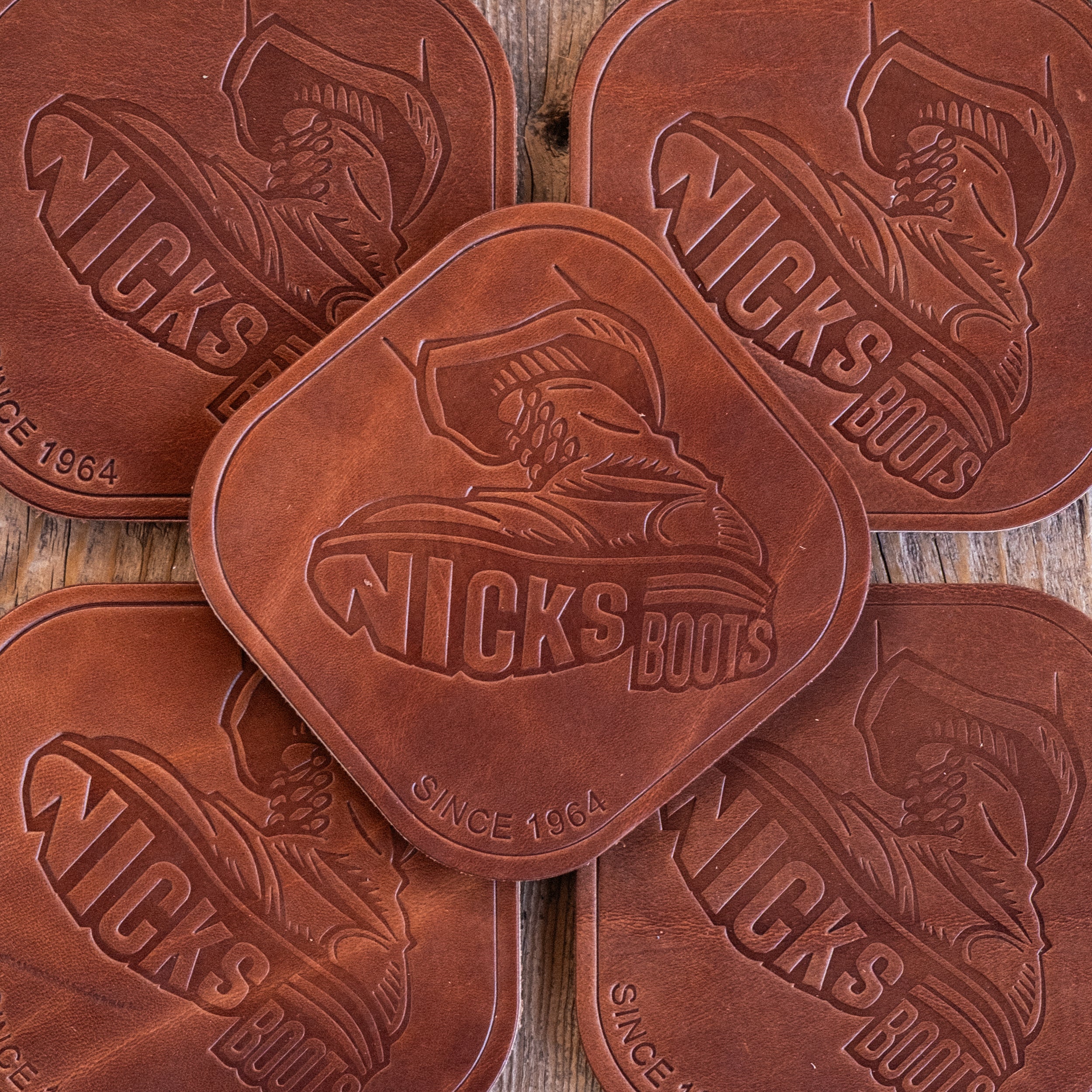 Nicks Stomp Coaster(In-Stock) - 12-15oz Wickett & Craig Belt Leather | Set of 5 - Image 13