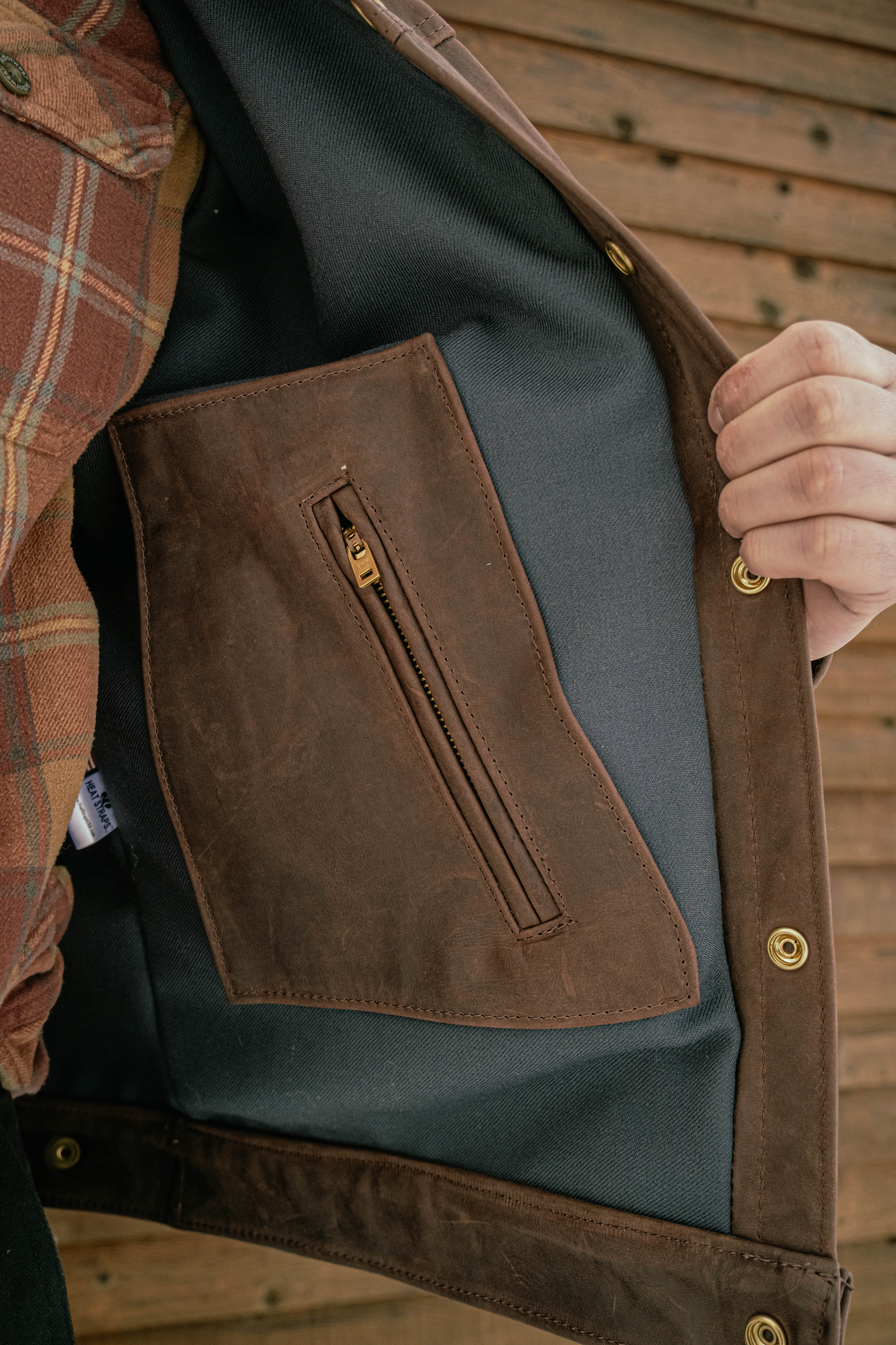Nicks x Heat Straps Leather Patriot Type 3 Jacket - 64 Mahogany - Image 5