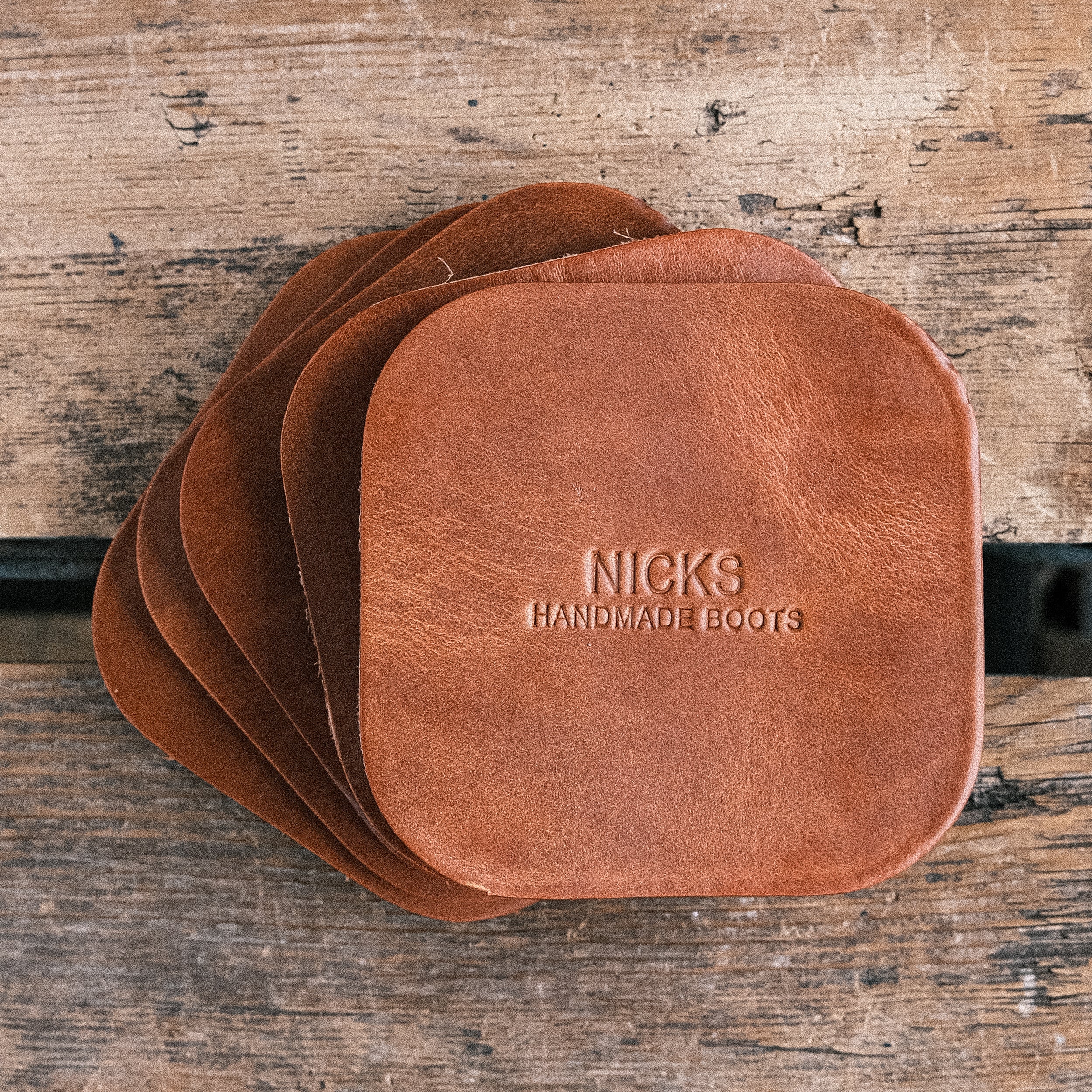Wickett & Craig Heavy Duty Belt Leather Coasters (12–15oz, 5 Pack) - Image 18