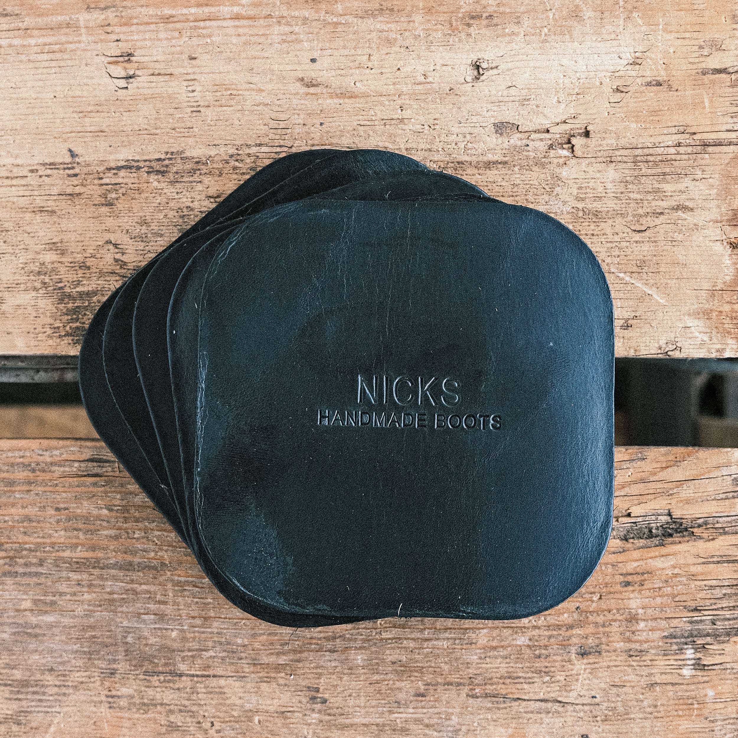 Wickett & Craig Heavy Duty Belt Leather Coasters (12–15oz, 5 Pack) - Image 6
